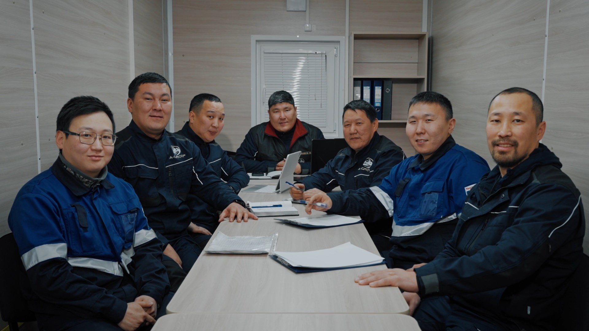 Команда A-Group на производственной базе